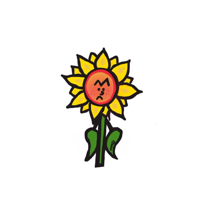 Handgetekende bloemenillustratie door Marretjes